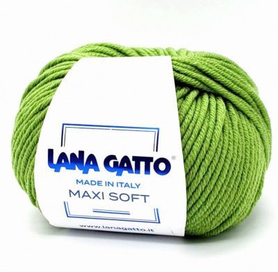 Lana Gatto Maxi Soft (13277 трава) 100% меринос экстрафайн 50 г/90 м