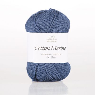 Infinity Cotton Merino (5864 BLUE MELERT) 55% мериносовая шерсть, 45% хлопок  50гр/105 м